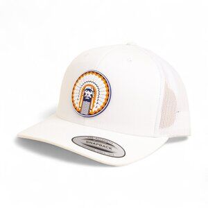 Illinois Fighting Illini Chief Illiniwek YP Snapback Hat- White